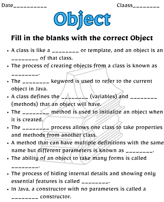 Free Printable Object Worksheets | Learn Grammar Easily Object Worksheet for Class 10