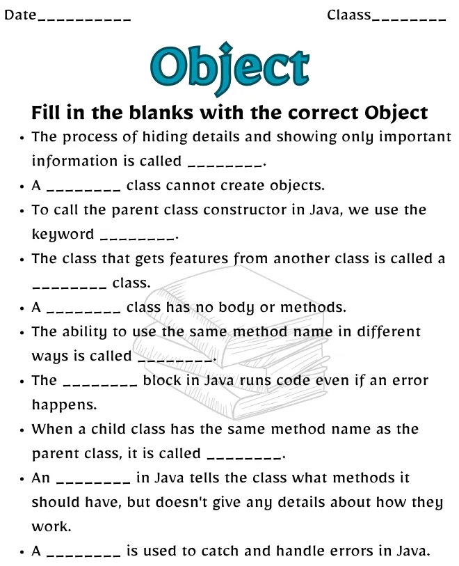 Free Printable Object Worksheets | Learn Grammar Easily Object Worksheet for Class 12